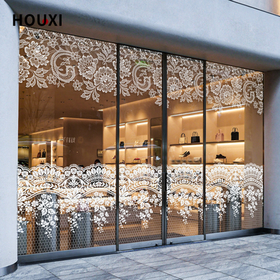 蕾丝花边窗贴服装店橱窗玻璃贴纸镂空蕾丝花边装饰氛围感布置贴膜