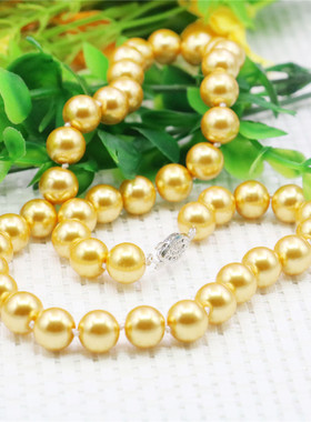 diy金色玻璃手工礼物珍珠项链