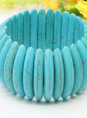 复古民族风夸张绿松石配饰手串