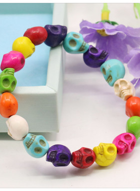 骷髅头百搭饰品情侣手串