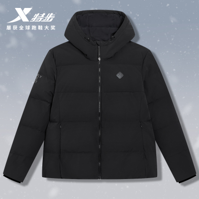 【商场同款】特步羽绒服女士2025年冬季新款运动上衣保暖风衣外套