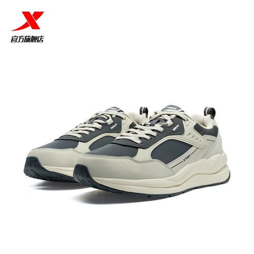 特步光年休闲鞋2025冬季新款轻底学生运动鞋轻便复古老爹鞋男鞋子