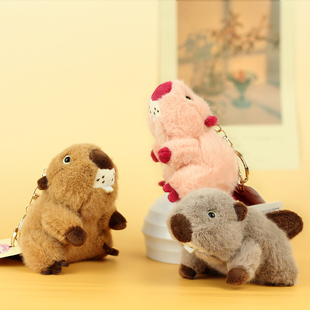 可爱河狸毛绒玩具新款网红小河狸公仔挂件婚礼抛洒地推礼品小玩偶