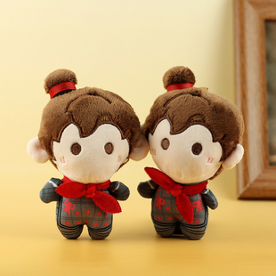 网红可爱兵马俑毛绒玩具挂件西安兵马俑公仔毛绒玩偶钥匙扣小挂饰