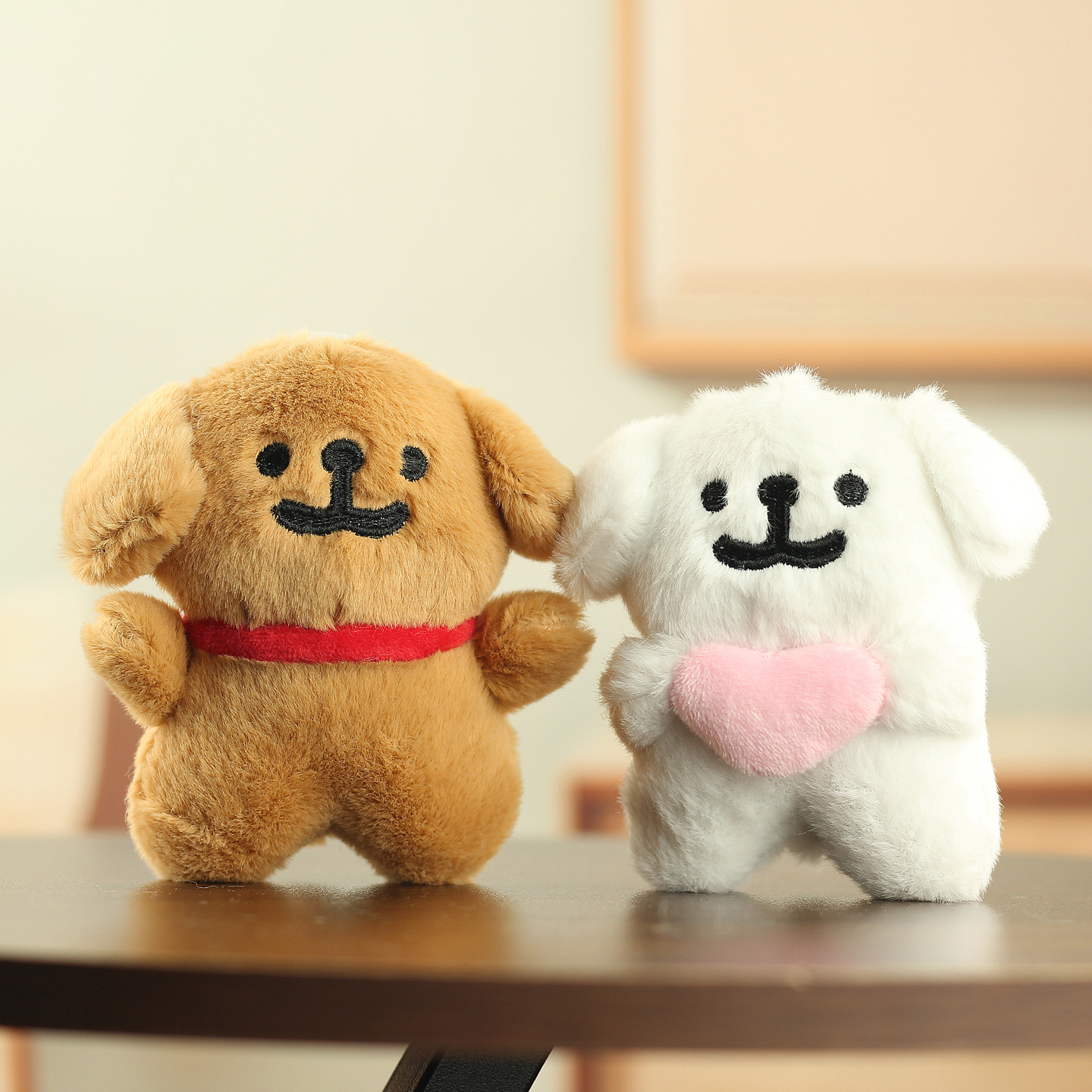 可爱线条小狗挂件毛绒玩具狗狗公仔钥匙扣软萌布娃娃生日礼品玩偶