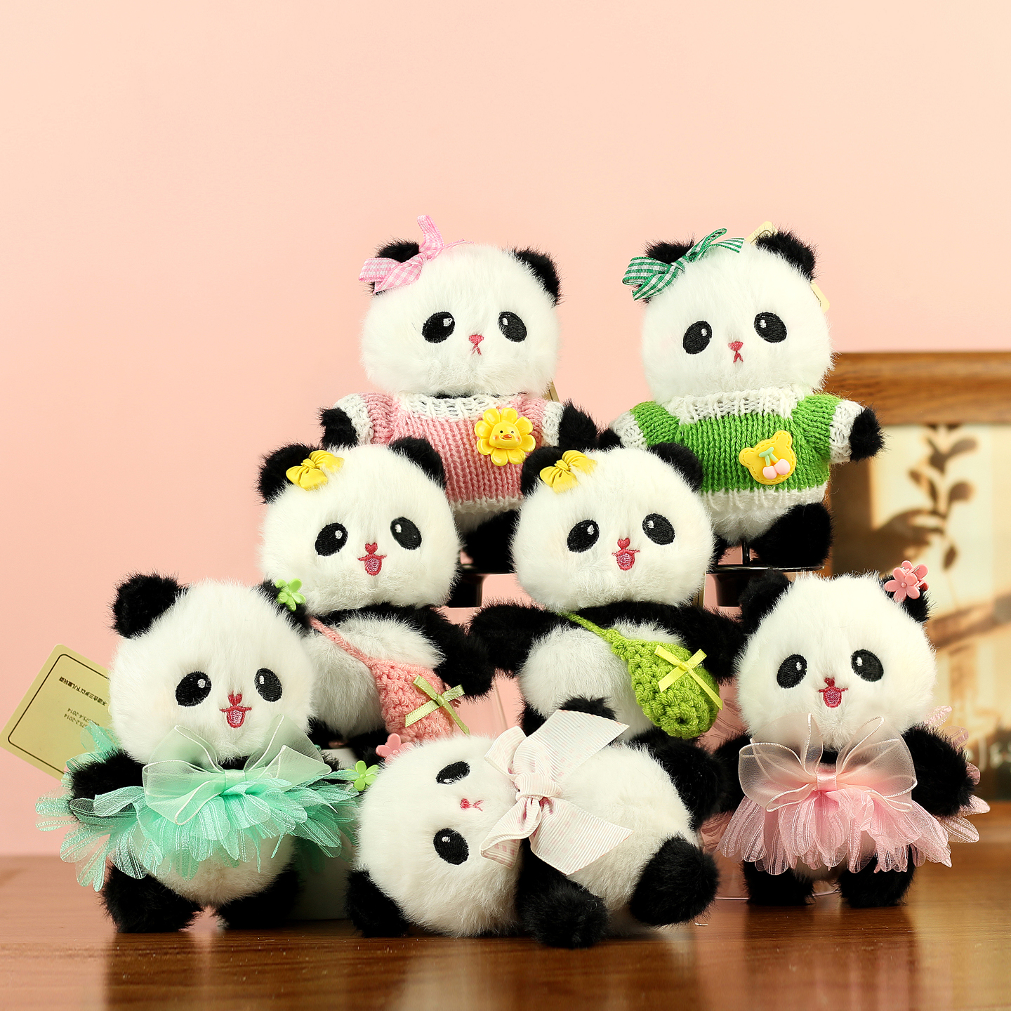 毛衣熊猫挂件卡通大熊猫毛绒玩具