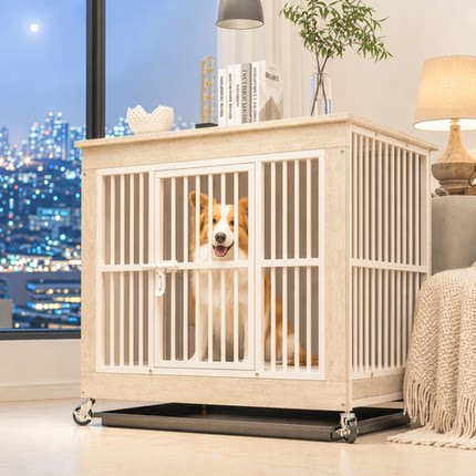 夏季专用小中大型犬狗笼子耐用木质狗笼2026新型狗笼子宠物室内笼
