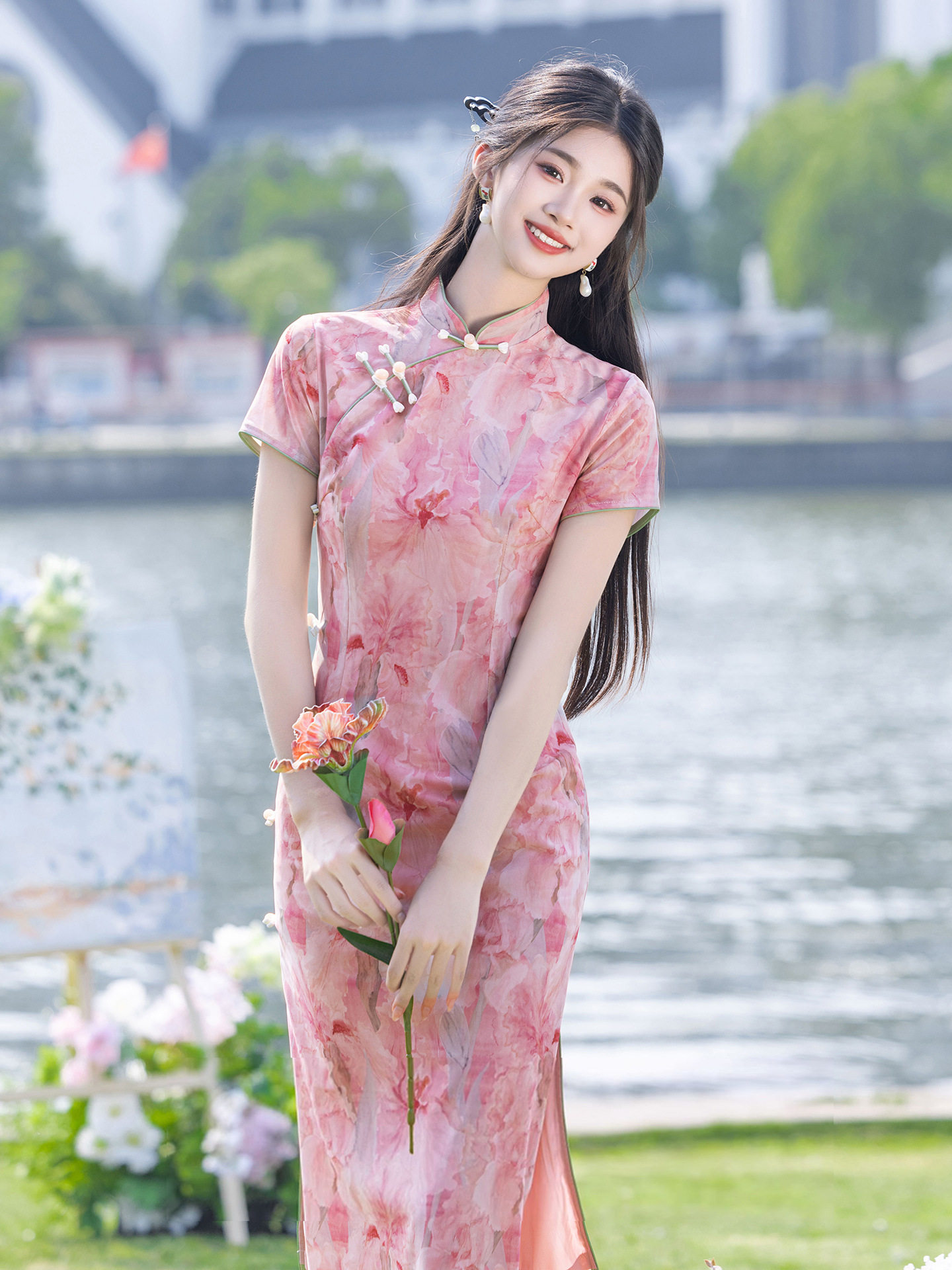 【桃枝】减龄改良新中式旗袍绝美
