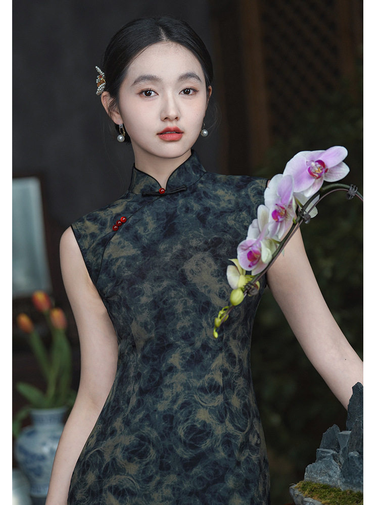 【墨上苔】夏季改良年轻款女旗袍绝美新中式日常可穿复古连衣裙女