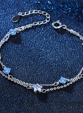 手链女纯银ins小众设计韩版学生简约个性手饰生日礼物送女友手镯