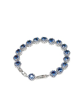 跨境欧美时尚轻奢满钻圆形手链镶嵌砖石锆石手饰女士时尚百搭彩色