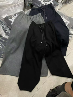 时尚 B.F新款 百搭松紧腰抽绳直筒裤 休闲裤 2025年秋冬季 女卫裤 韩版