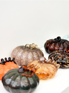 雏禾彩色玻璃装饰品法式家居摆件