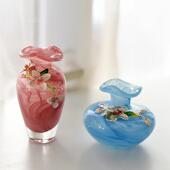 CH144出口欧式 饰品馈赠佳品 彩色珐琅彩玻璃艺术花瓶轻奢家居装