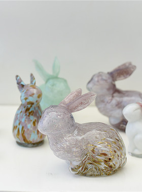 雏禾玻璃装饰品田园风家居摆件