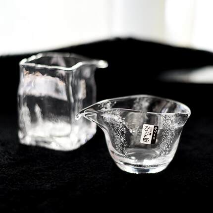 出口日本原单尾货人工吹制加厚公道杯无铅环保玻璃健康微瑕茶杯