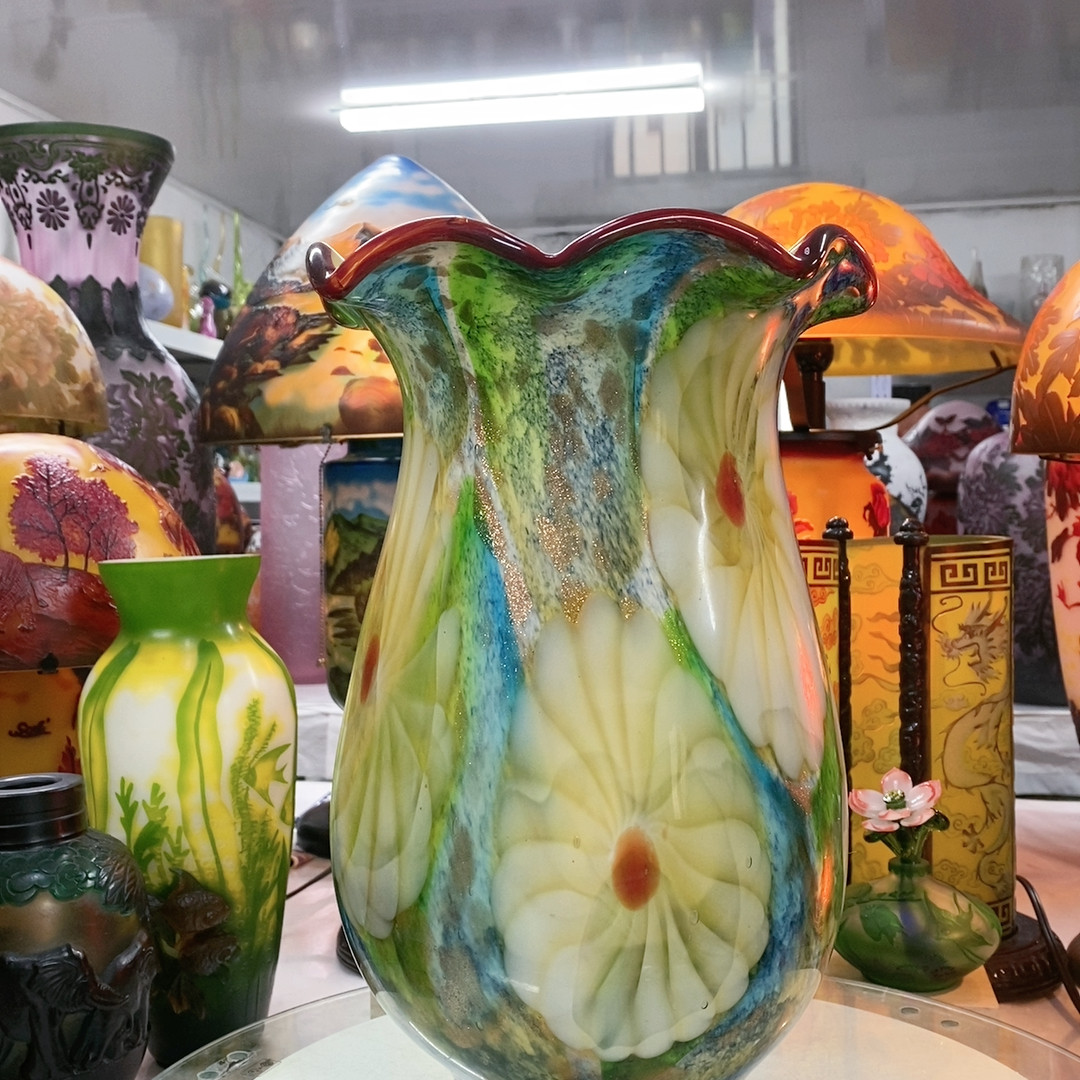 孤品琉璃高34口22,鲜花速递/花卉仿真/绿植园艺,花瓶,淘宝优惠券,粉丝福利购,淘宝优惠卷