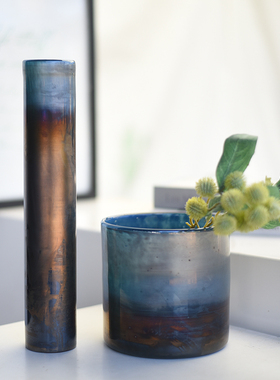 每周一三五10点上新 外贸复古玻璃花瓶家居台面饰品孤品捡漏20155