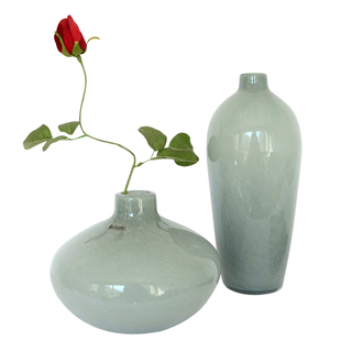 外贸北欧尾货灰色小口玻璃花瓶电视柜茶几餐桌酒店软装 摆件清仓