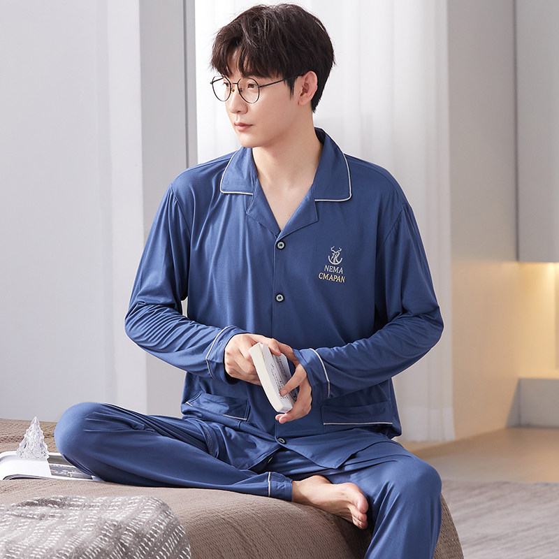 纯棉加大码男款家居服