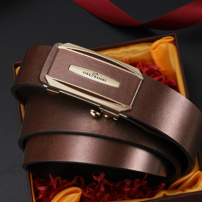 埃克袋鼠正品皮带男士2026新款自动潮流商务百搭腰带耐用休闲裤带