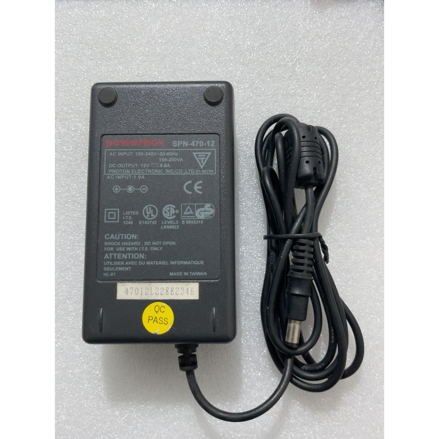 台湾powerbox,电源适配器,型号SPN-470-12
