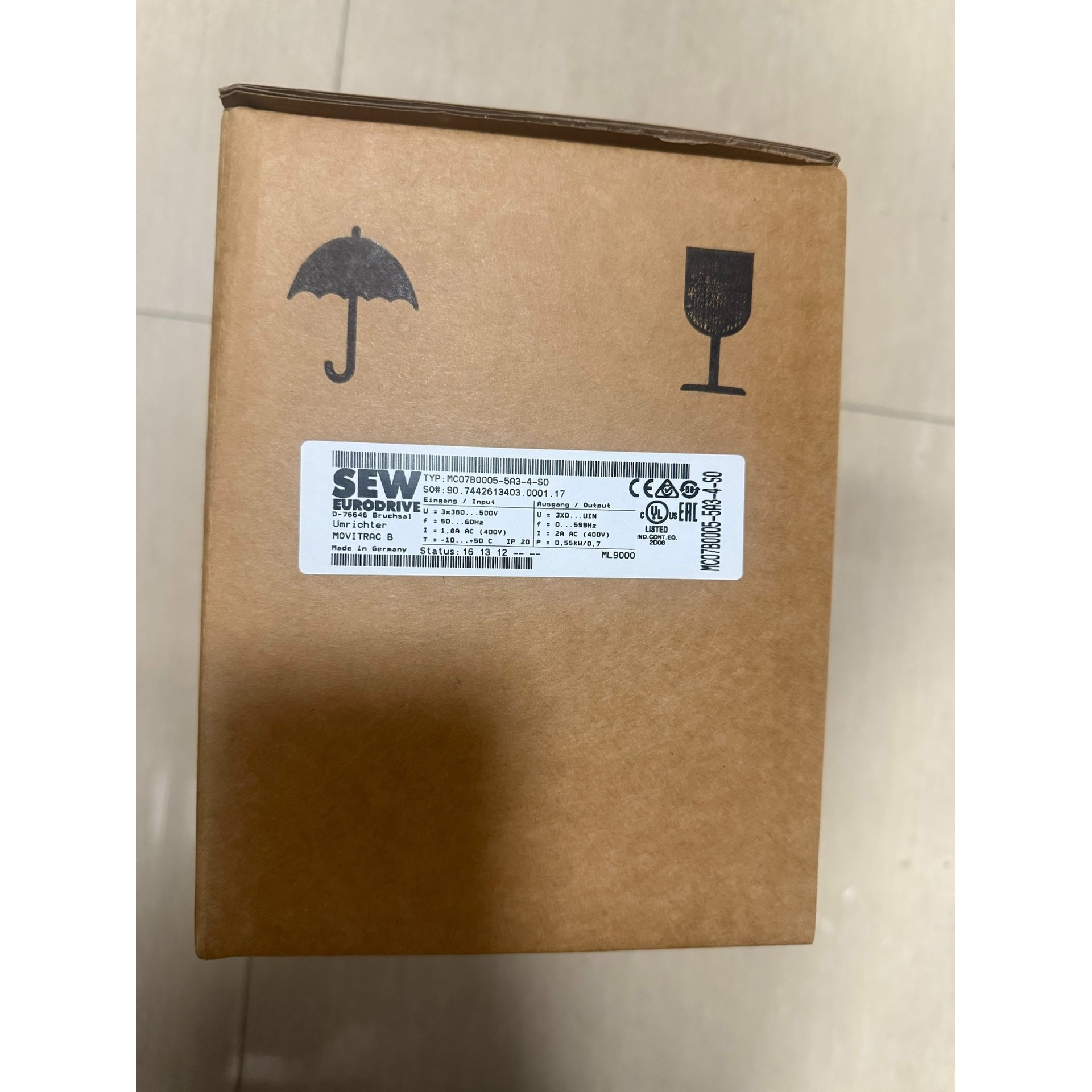 MC07B0005-5A3-4-S0 全新SEW变频器0.5