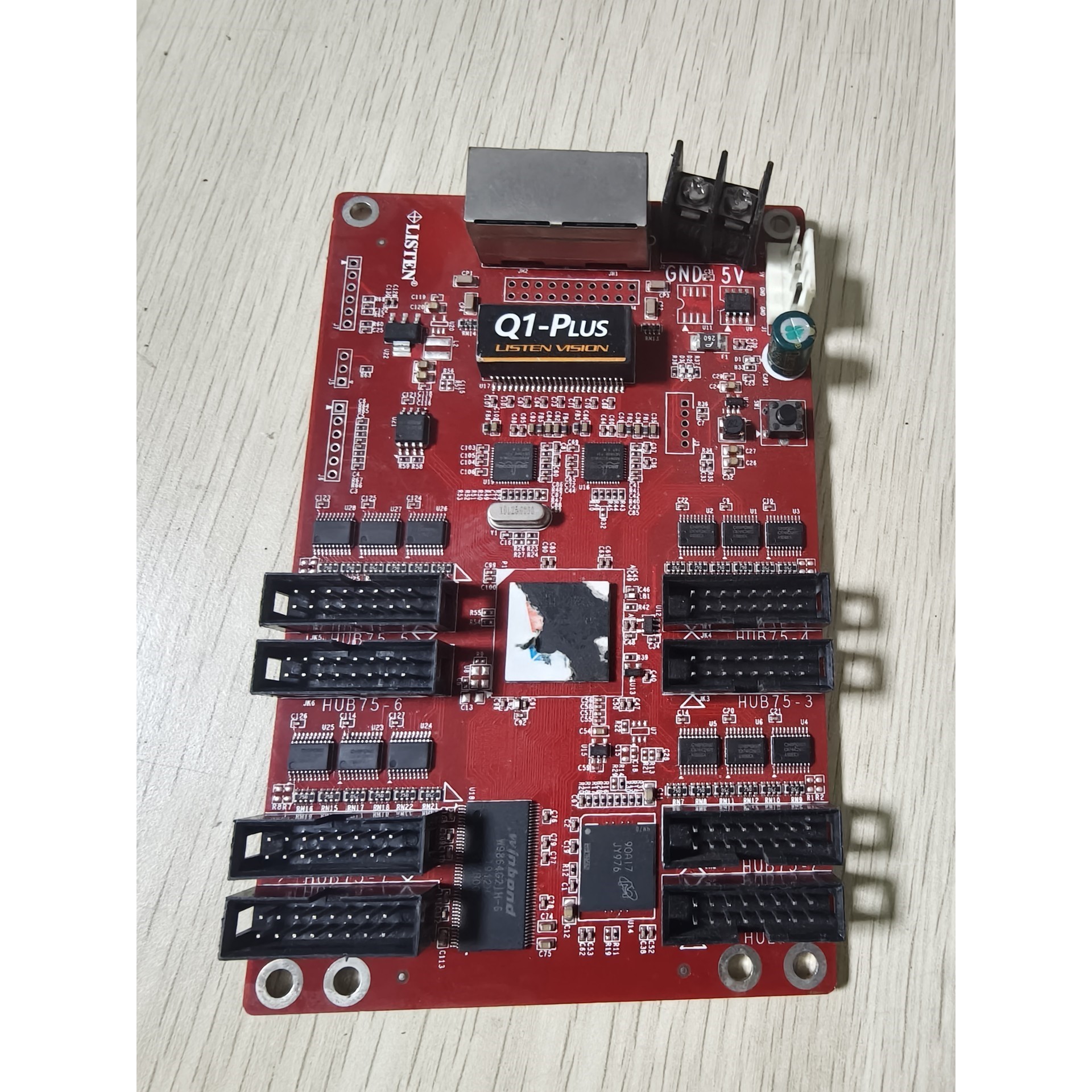 灵信Q1-Plus异步全彩卡,LED显示屏专用控制卡,双面P