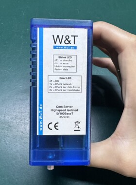 德国W&T 58633高速隔离器,原装拆机,带网口RS232