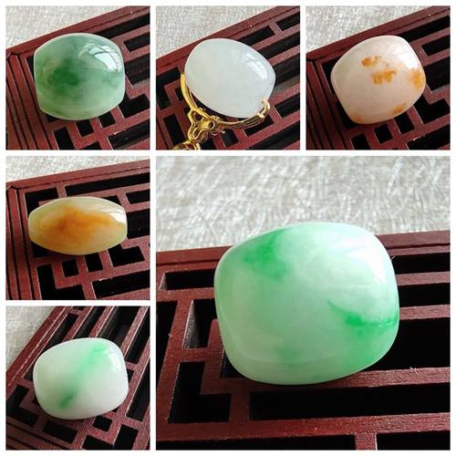 路路通飘绿天然A货翡翠黄红翡