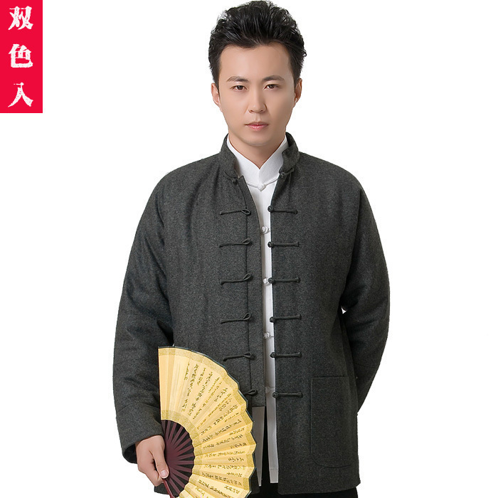 唐装男长袖厚外套中老年冬季棉袄中式盘扣立领复古中国风休闲棉衣