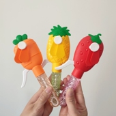 夏天户外玩具手压吹泡泡器风扇学生儿童水果动手环保益智礼品风扇