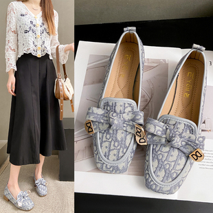 韩版中跟百搭单鞋女2026春夏季新款软底玛丽珍浅口温柔休闲豆豆鞋