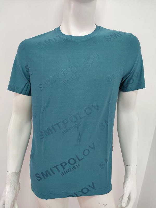 斯密系列男士夏季圆领短袖t恤卡奴迪款 高端提花工艺 胸围102