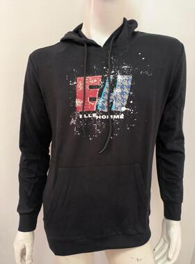 EL家春秋季男士套头连帽卫衣卡奴款 都市休闲时尚款黑色 灰色