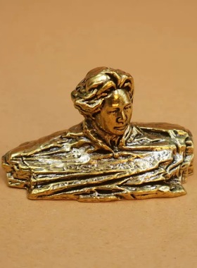 毛主席青年头像 半身像 长沙橘子洲头 铜塑办公室桌面