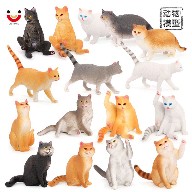 仿真实心猫咪手办摆件图片