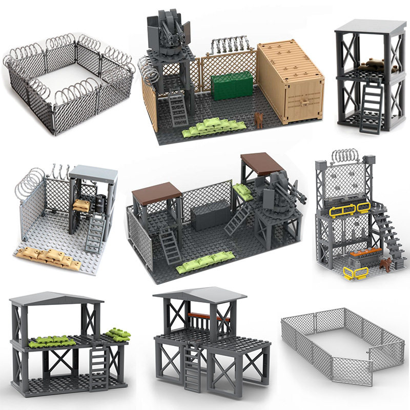 军事集装箱围墙场景小颗粒积木配件隔离网围栏铁丝网片男孩玩具,玩具/童车/益智/积木/模型,普通塑料积木,淘宝优惠券,粉丝福利购,淘宝优惠卷