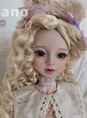 正版bjd娃娃四分Liano莉奈碎花田园风雀斑妆兽耳原创球形关节玩偶