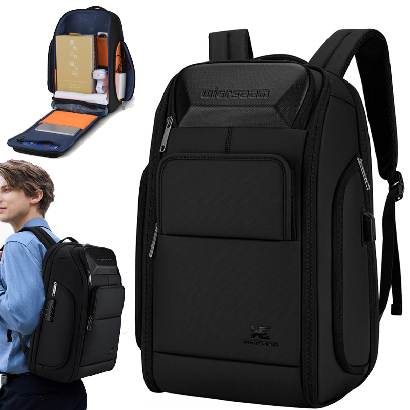 高档双肩包男士通勤商务背包大容量旅行包15.6寸电脑包大学生书包