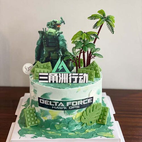 三角洲行动生日蛋糕装饰插件三角洲游戏男孩烘焙装扮插牌蛋糕插件