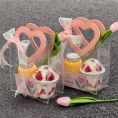 三八女神节快乐卡片波波杯甜品伴手礼手提袋郁金香花束爱心礼品袋