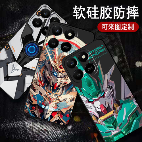 适用荣耀400smart国外版手机壳5G版Honor 400 Smart保护套LGN-NX1硅胶全包边复古机甲壳防摔软保护外壳