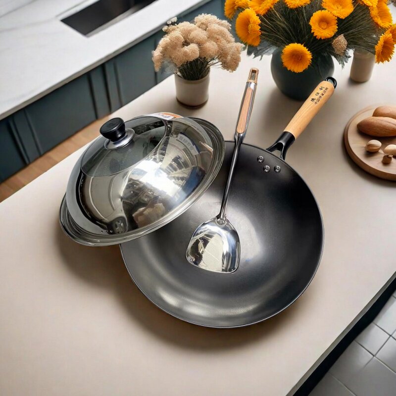 德仕利铁锅32cm省油炒锅炒锅