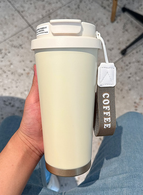 咖啡保温杯定制LOGO印刷图案刻字礼品公司活动学校纪念随行吸管杯