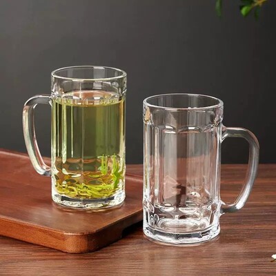 高颜值加厚把手大容量玻璃杯