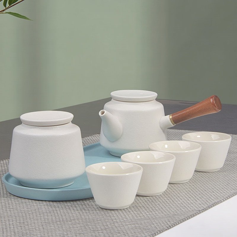 一壶两杯茶具套装侧把壶家用泡茶杯茶壶四杯快客陶瓷茶盘迷你酒店,餐饮具,整套茶具,淘宝优惠券,粉丝福利购,淘宝优惠卷