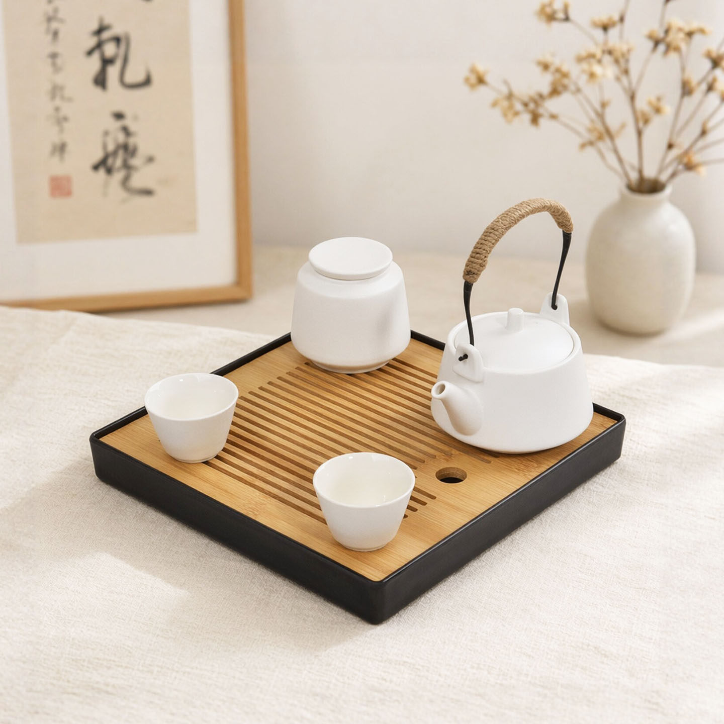 酒店功夫茶具套装一壶两杯蓄水