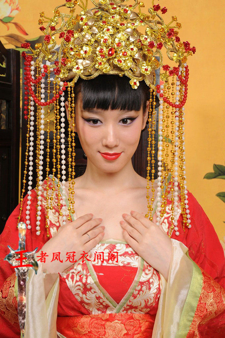 女古装头饰贵妃装精美头饰凤冠古装帽子新娘中式结婚发饰凤冠头饰