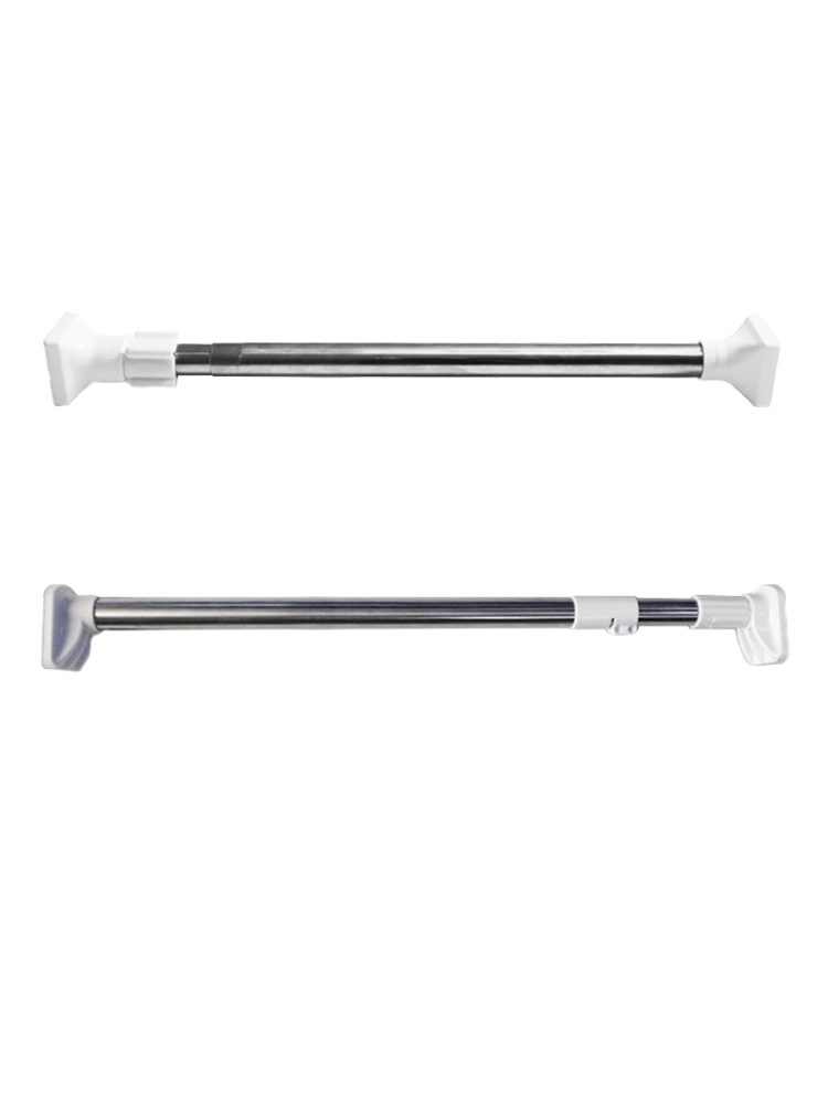 伸缩杆窗帘免打孔固定门帘直杆型套装配件杆子不绣钢多功能免安装